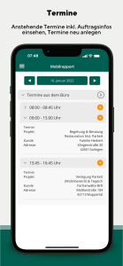 Termine in Edison abbilden.